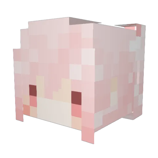 claris_irony Minecraft avatar head, 3D render