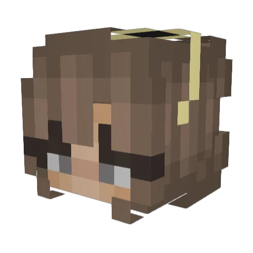clarisak Minecraft avatar head, 3D render