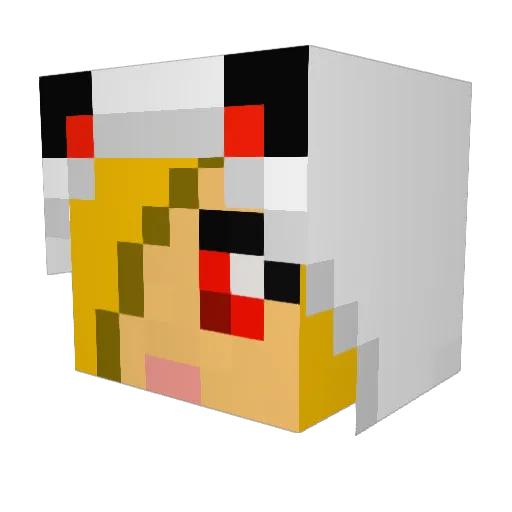 clarityxo Minecraft avatar head, 3D render