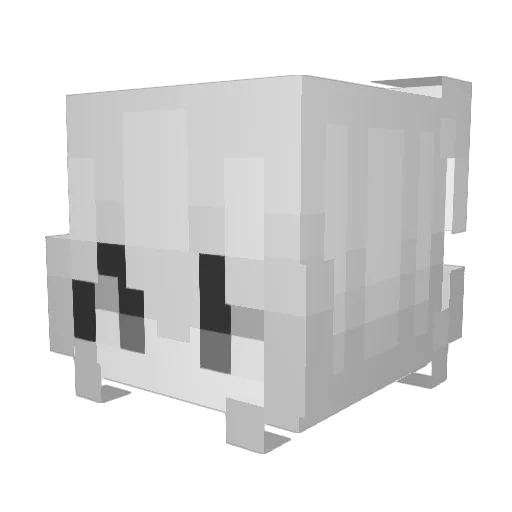 clarte2 Minecraft avatar head, 3D render