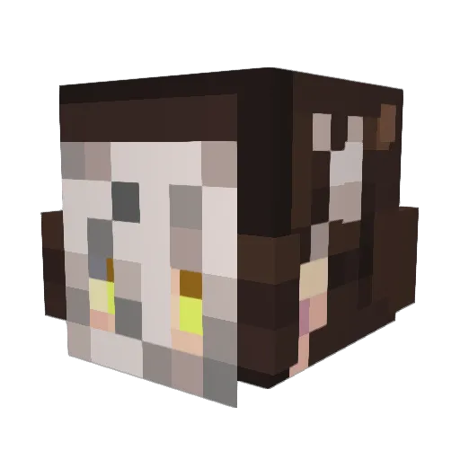 clarvalon Minecraft avatar head, 3D render