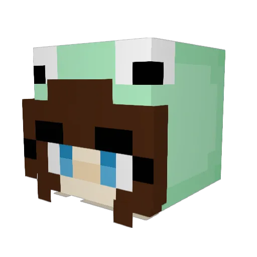 clarygary Minecraft avatar head, 3D render