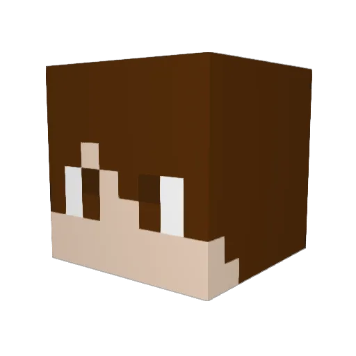 class236 Minecraft avatar head, 3D render