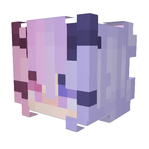 classiicherri Minecraft avatar head, 3D render