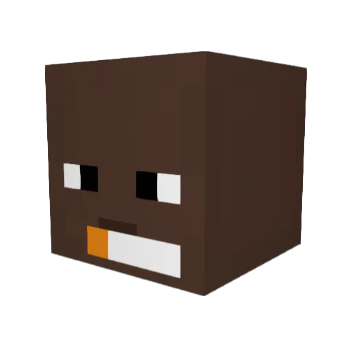 claud1ee Minecraft avatar head, 3D render