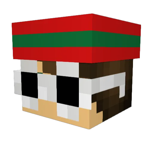 claude25 Minecraft avatar head, 3D render