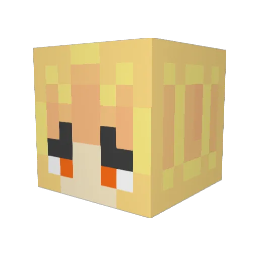claudeolivia Minecraft avatar head, 3D render