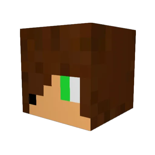 claudiamann Minecraft avatar head, 3D render