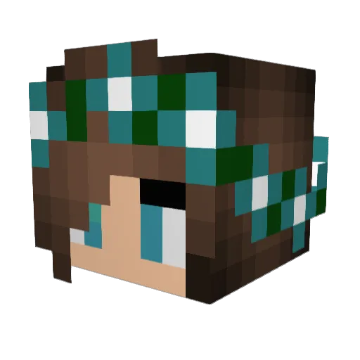 claudiiie Minecraft avatar head, 3D render