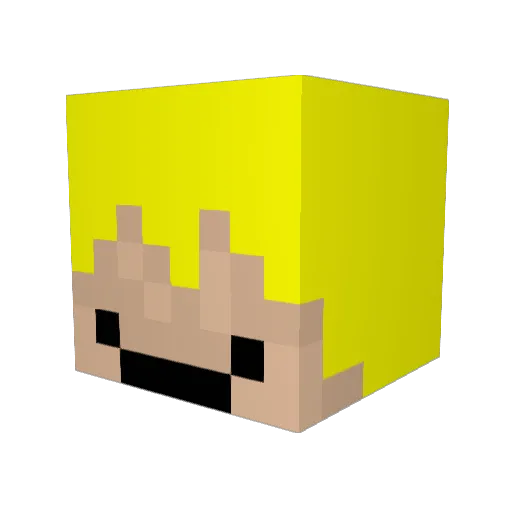 claudiobarbas1 Minecraft avatar head, 3D render