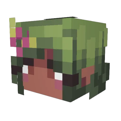 claudiwan Minecraft avatar head, 3D render