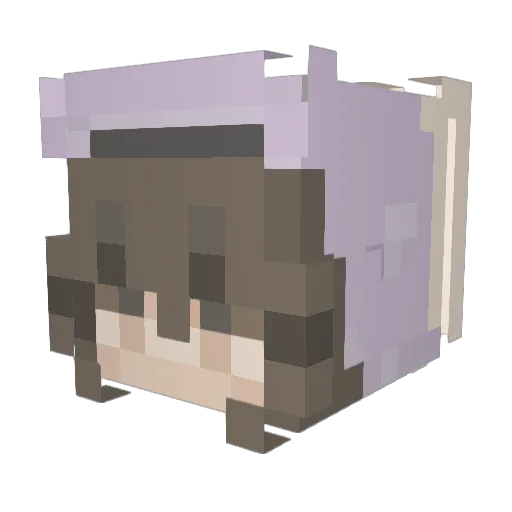 clauish Minecraft avatar head, 3D render