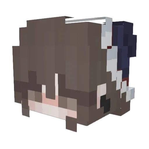 clauou Minecraft avatar head, 3D render