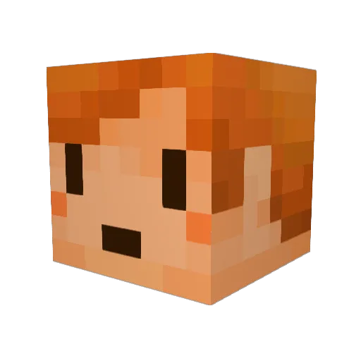 clausrights Minecraft avatar head, 3D render