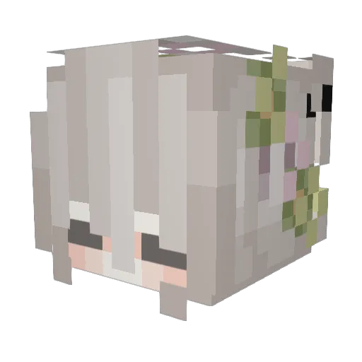 clauviou Minecraft avatar head, 3D render