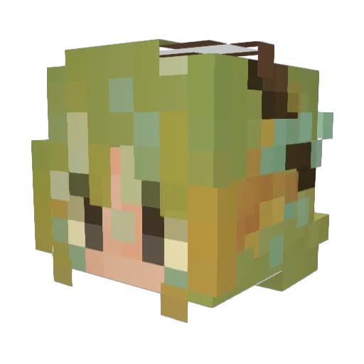 clavesi Minecraft avatar head, 3D render