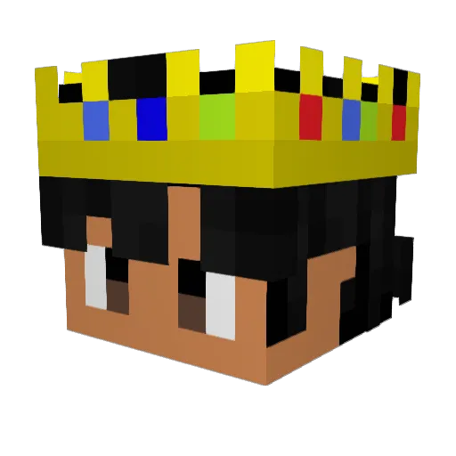 clavicularized Minecraft avatar head, 3D render