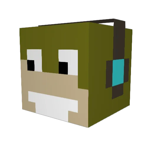 claw_sp Minecraft avatar head, 3D render