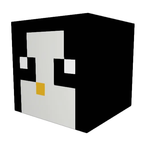 clawashet Minecraft avatar head, 3D render