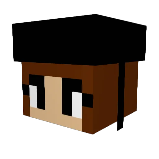 clawat Minecraft avatar head, 3D render