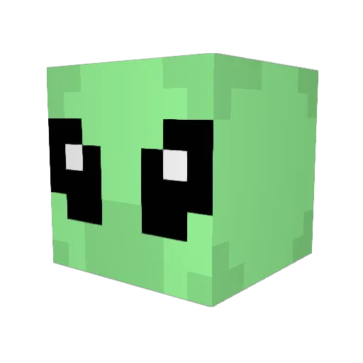 clawdy Minecraft avatar head, 3D render
