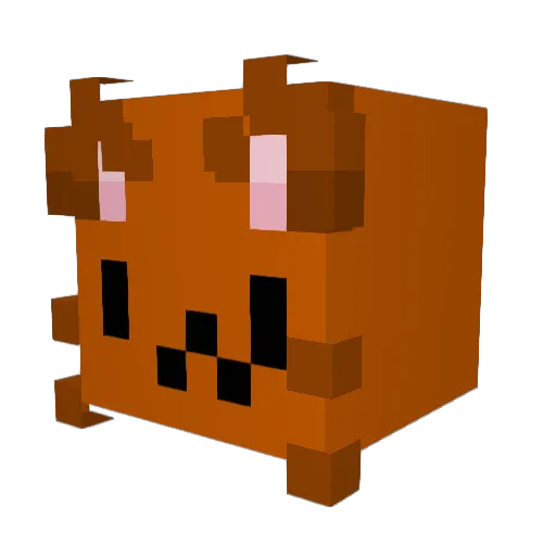clawru Minecraft avatar head, 3D render