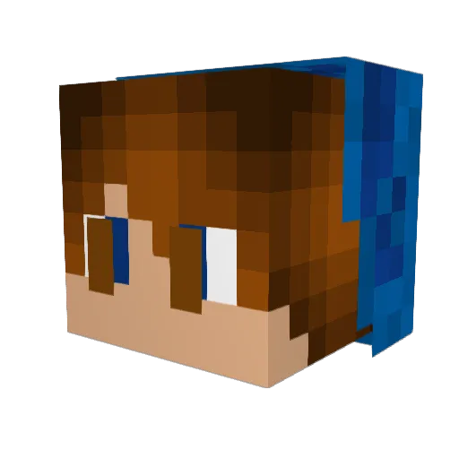 clawside Minecraft avatar head, 3D render