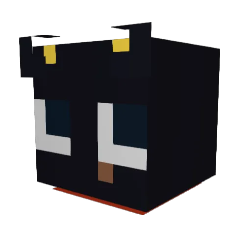 clay3x Minecraft avatar head, 3D render