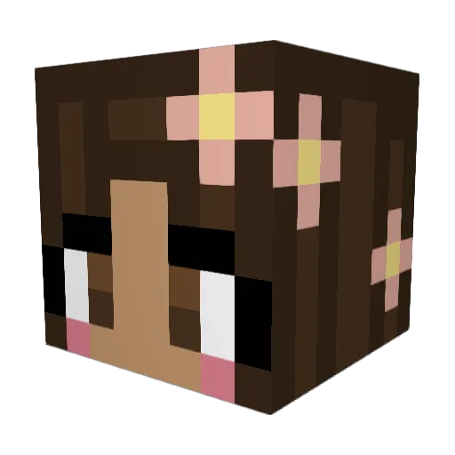 clay_maker Minecraft avatar head, 3D render