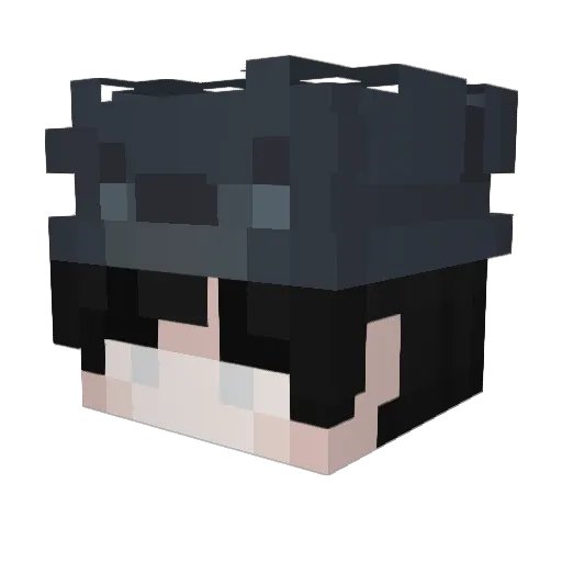 claydesu Minecraft avatar head, 3D render