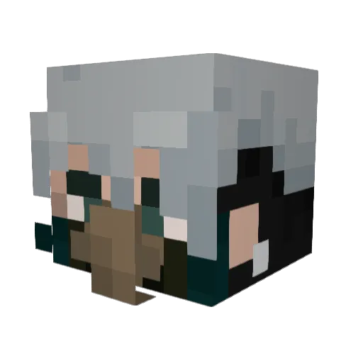 clayfellover Minecraft avatar head, 3D render