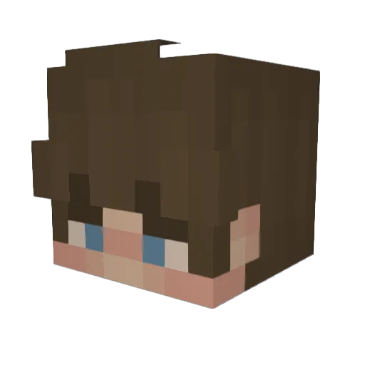 clayinasandbox Minecraft avatar head, 3D render