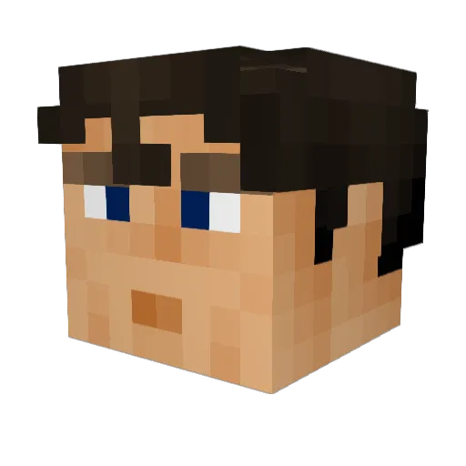 claymason Minecraft avatar head, 3D render