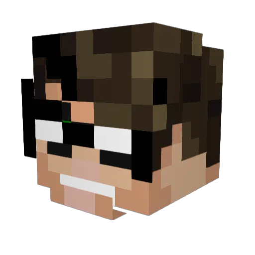 claymmc Minecraft avatar head, 3D render