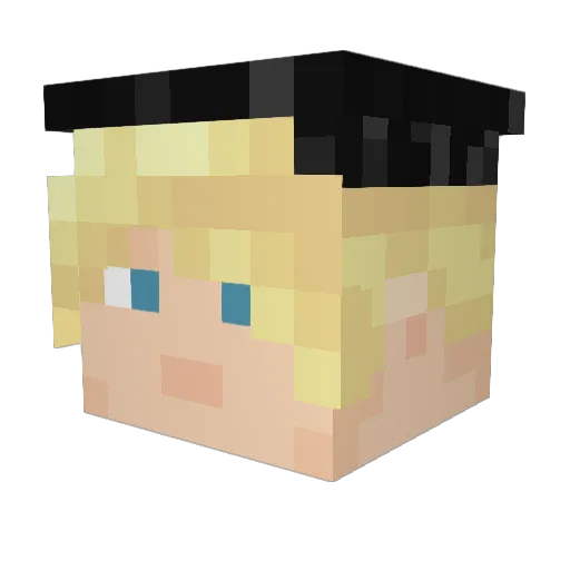 claymore_inri Minecraft avatar head, 3D render