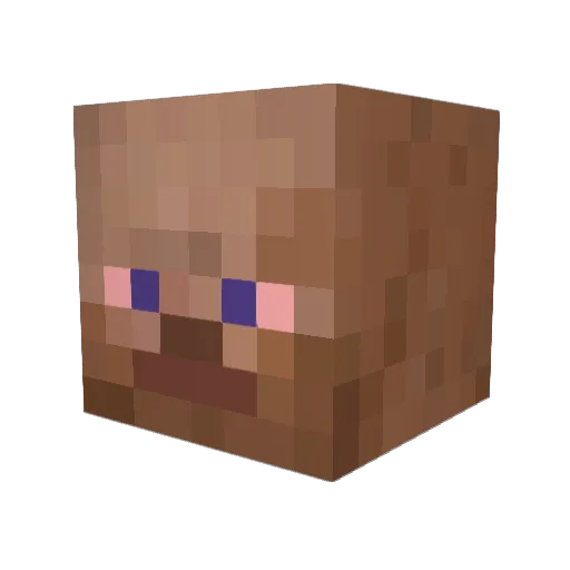 claywad Minecraft avatar head, 3D render