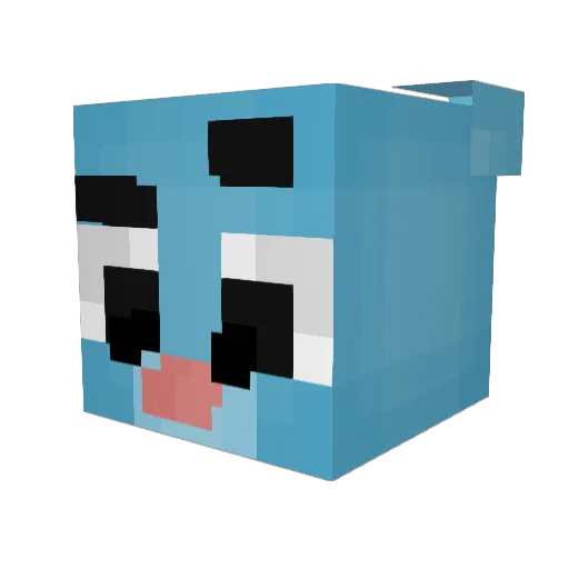 clbs Minecraft avatar head, 3D render