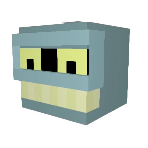 clc218 Minecraft avatar head, 3D render