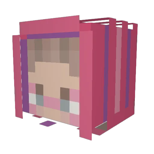 clclws Minecraft avatar head, 3D render