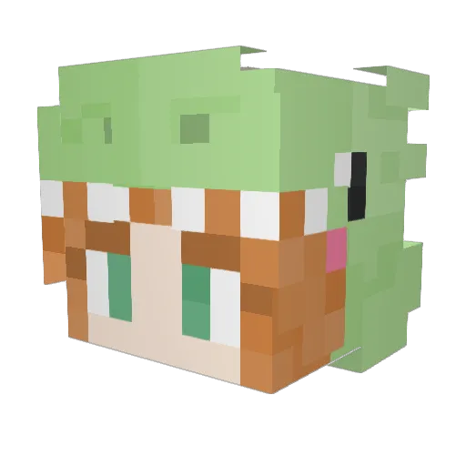 clcvis Minecraft avatar head, 3D render
