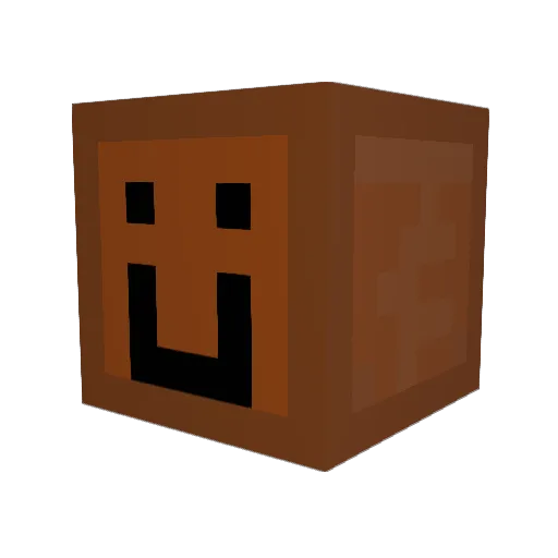 cleanglyphs Minecraft avatar head, 3D render