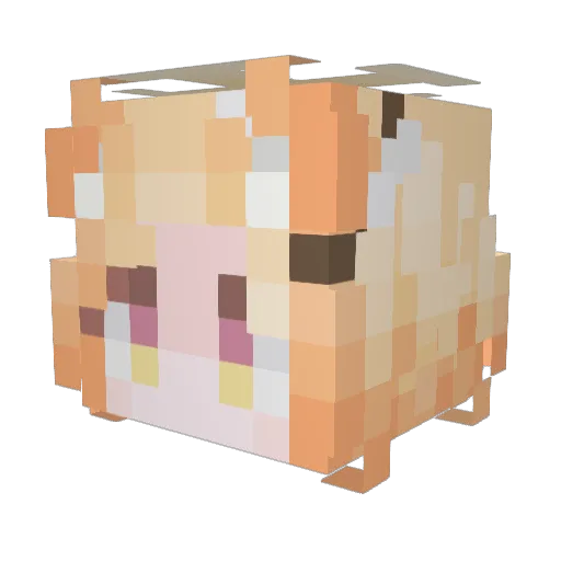 clefory Minecraft avatar head, 3D render