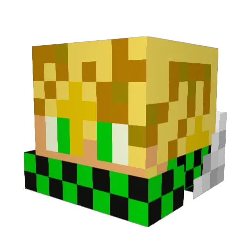 clem9422 Minecraft avatar head, 3D render