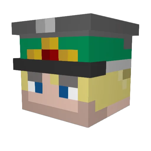 clemeem Minecraft avatar head, 3D render