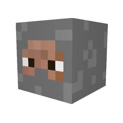 clement_33270 Minecraft avatar head, 3D render