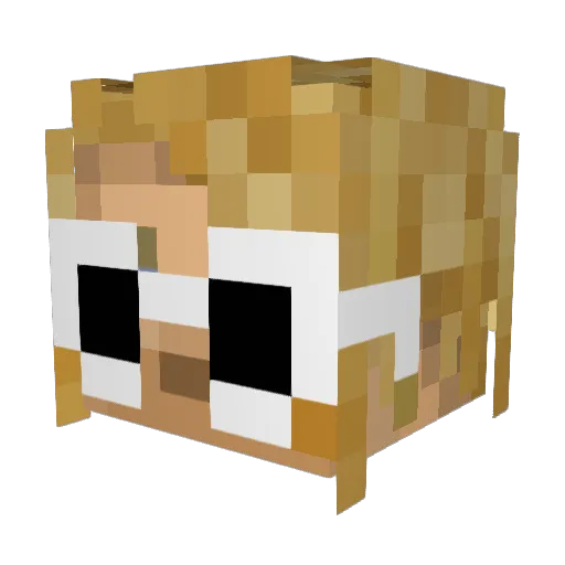 clementine3629 Minecraft avatar head, 3D render
