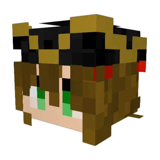 clemerine Minecraft avatar head, 3D render