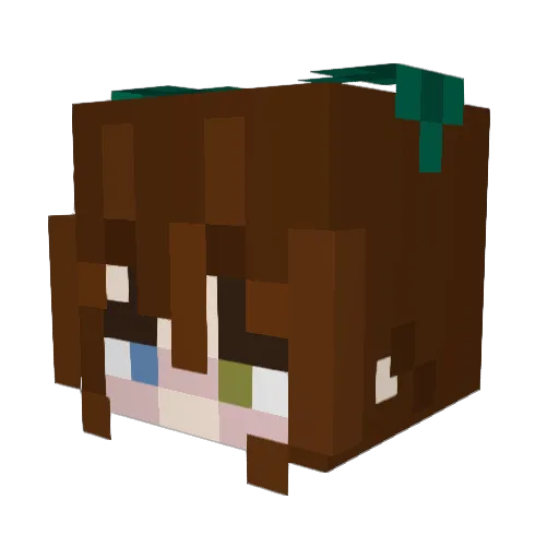 clemou__ Minecraft avatar head, 3D render