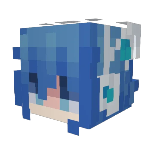 clemown Minecraft avatar head, 3D render