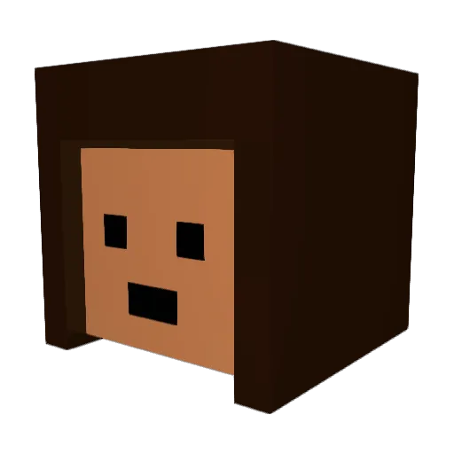 clemr Minecraft avatar head, 3D render